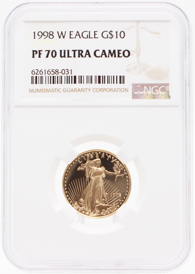 1998-W NGC PF70 $10 Gold American Eagle